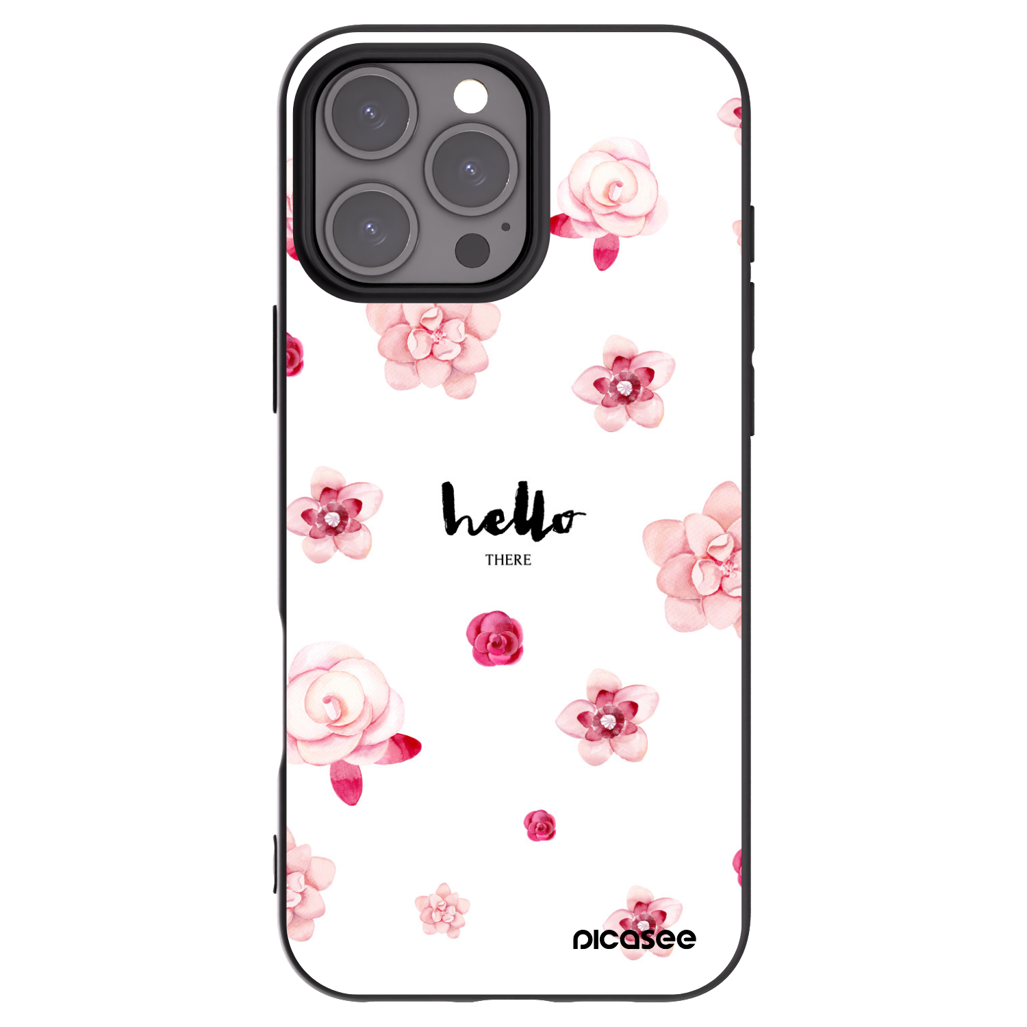Picasee silikonowe czarne etui na Apple iPhone 16 Pro Max - Hello there