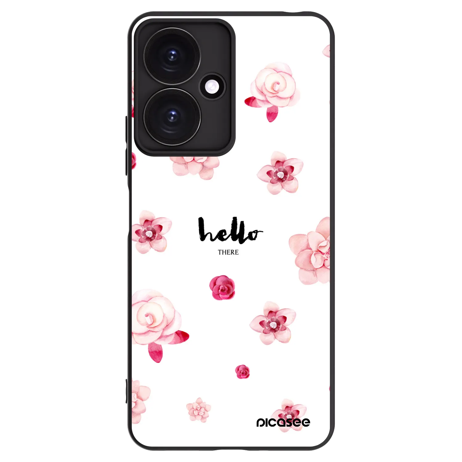 Picasee silikonowe czarne etui na Xiaomi Redmi 13C 5G - Hello there