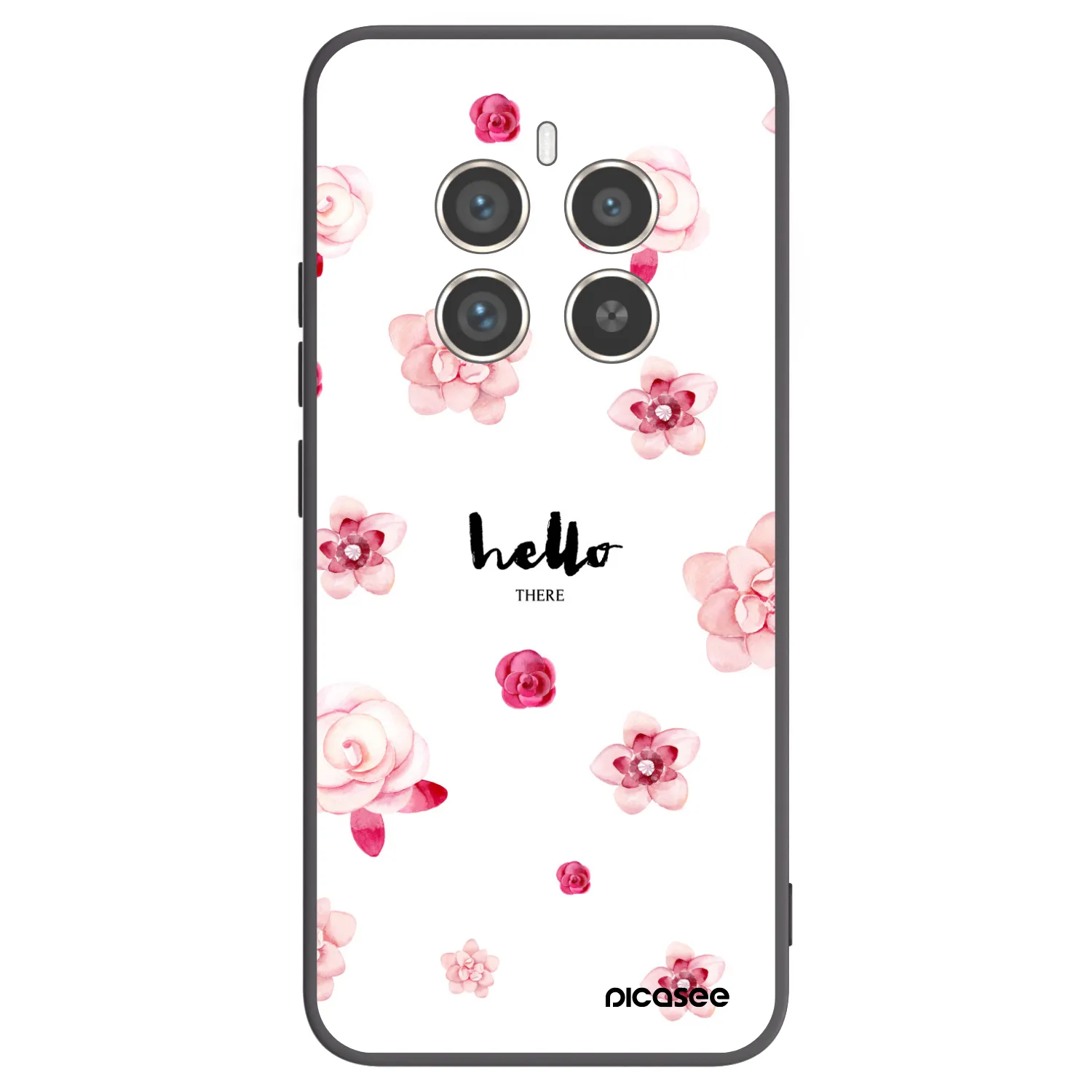 Picasee silikonowe czarne etui na Realme 12 Pro 5G - Hello there