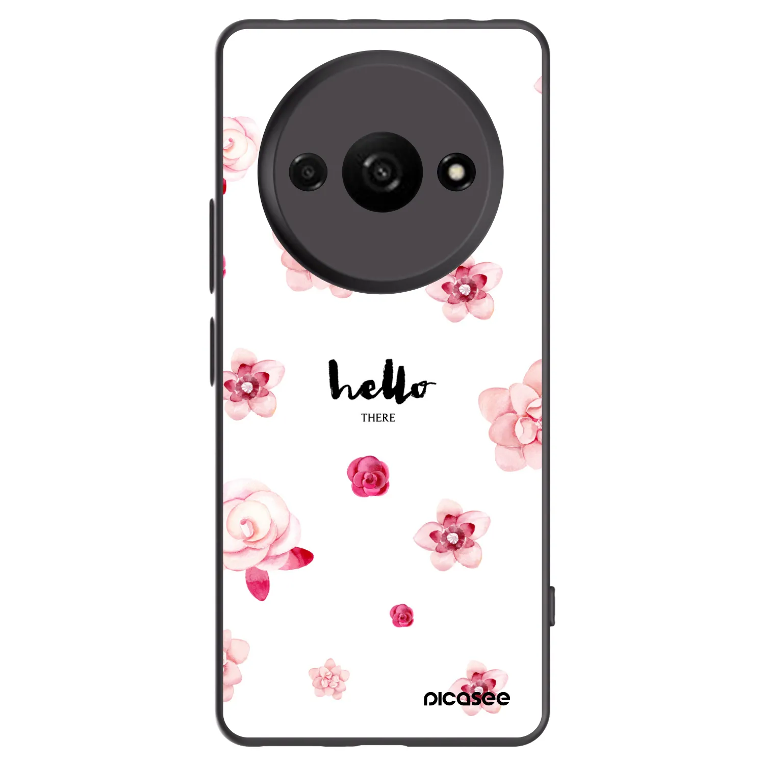 Picasee silikonowe czarne etui na Xiaomi Redmi A3 - Hello there