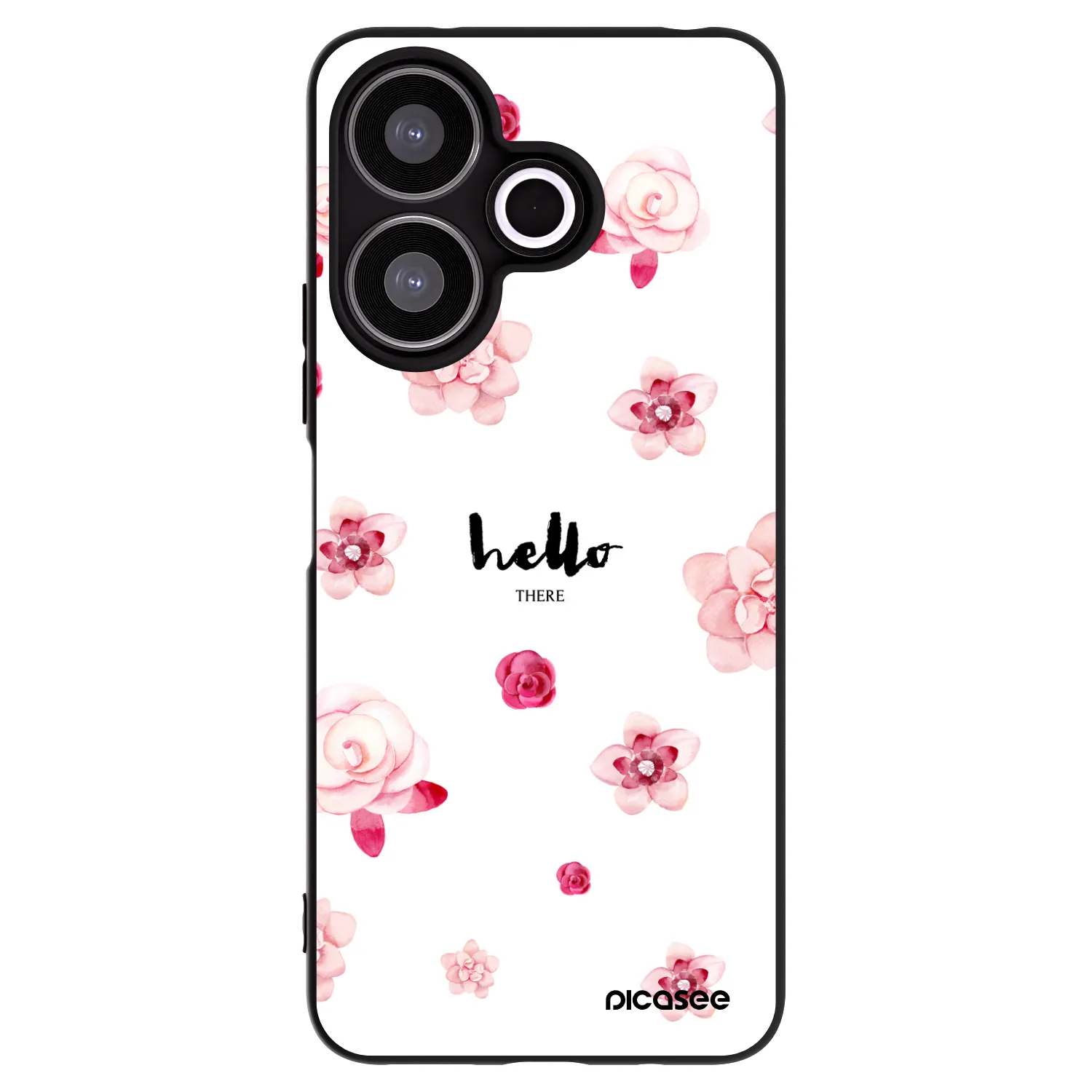 Picasee silikonowe czarne etui na Xiaomi Redmi 13 4G - Hello there