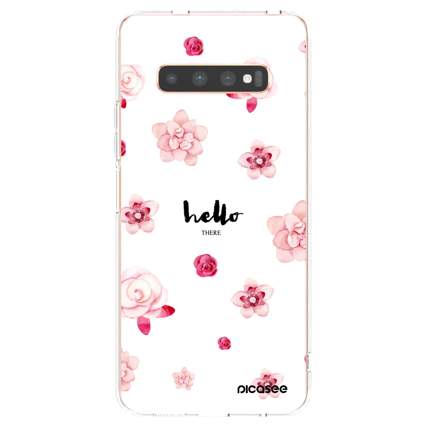 Picasee silikonowe przeźroczyste etui na Samsung Galaxy S10 Plus G975 - Hello there
