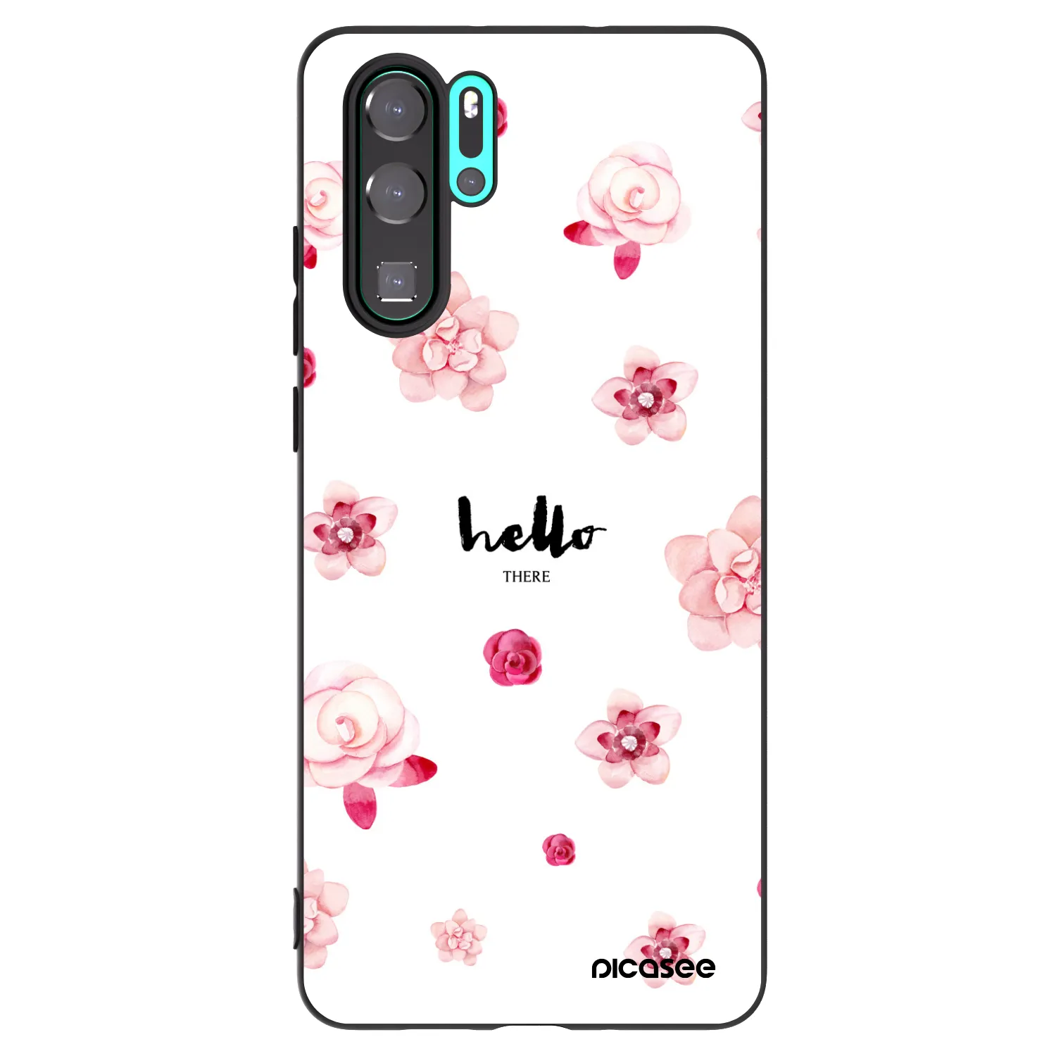 Picasee silikonowe czarne etui na Huawei P30 Pro - Hello there