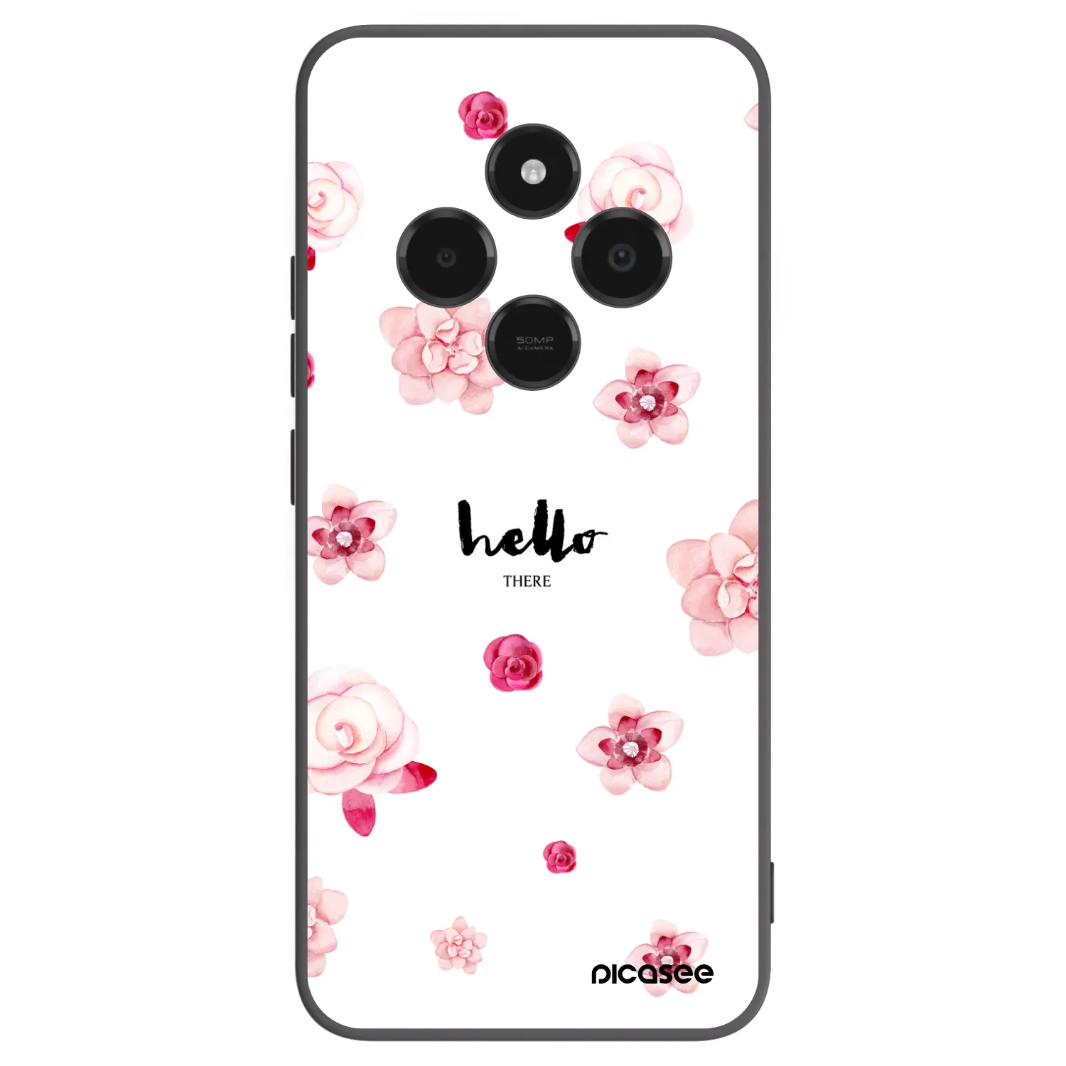 Picasee silikonowe czarne etui na Xiaomi Poco C75 - Hello there