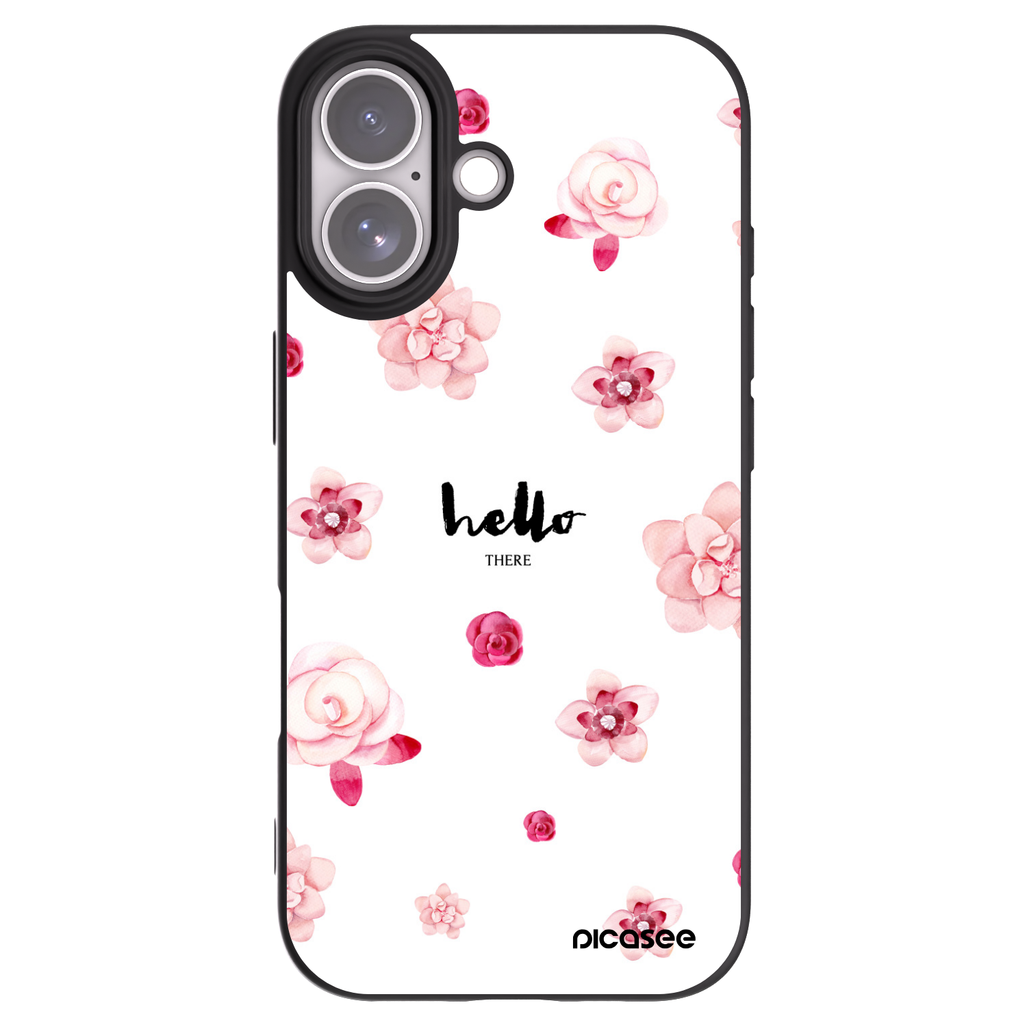 Picasee silikonowe czarne etui na Apple iPhone 17 - Hello there
