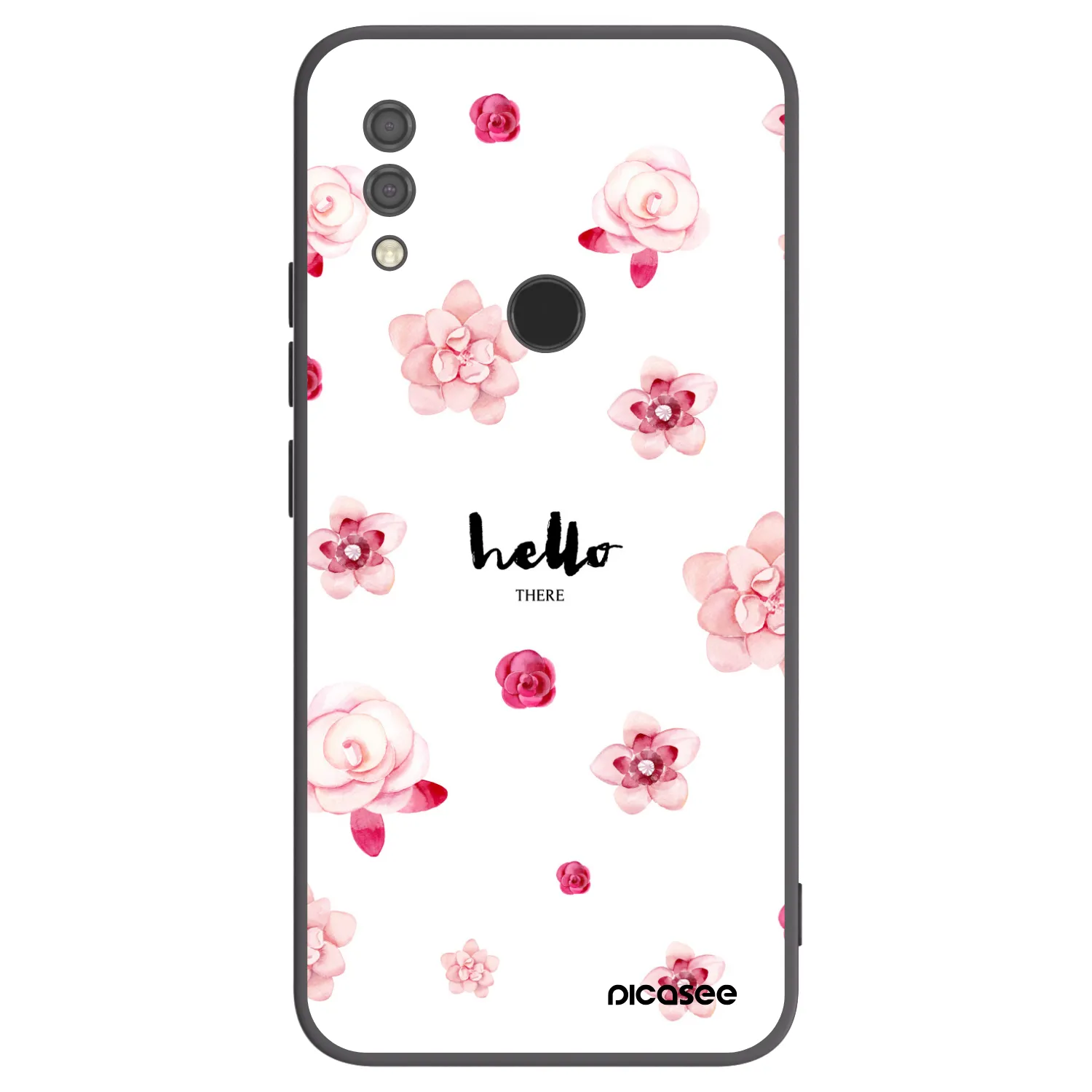 Picasee silikonowe czarne etui na Xiaomi Redmi 7 - Hello there