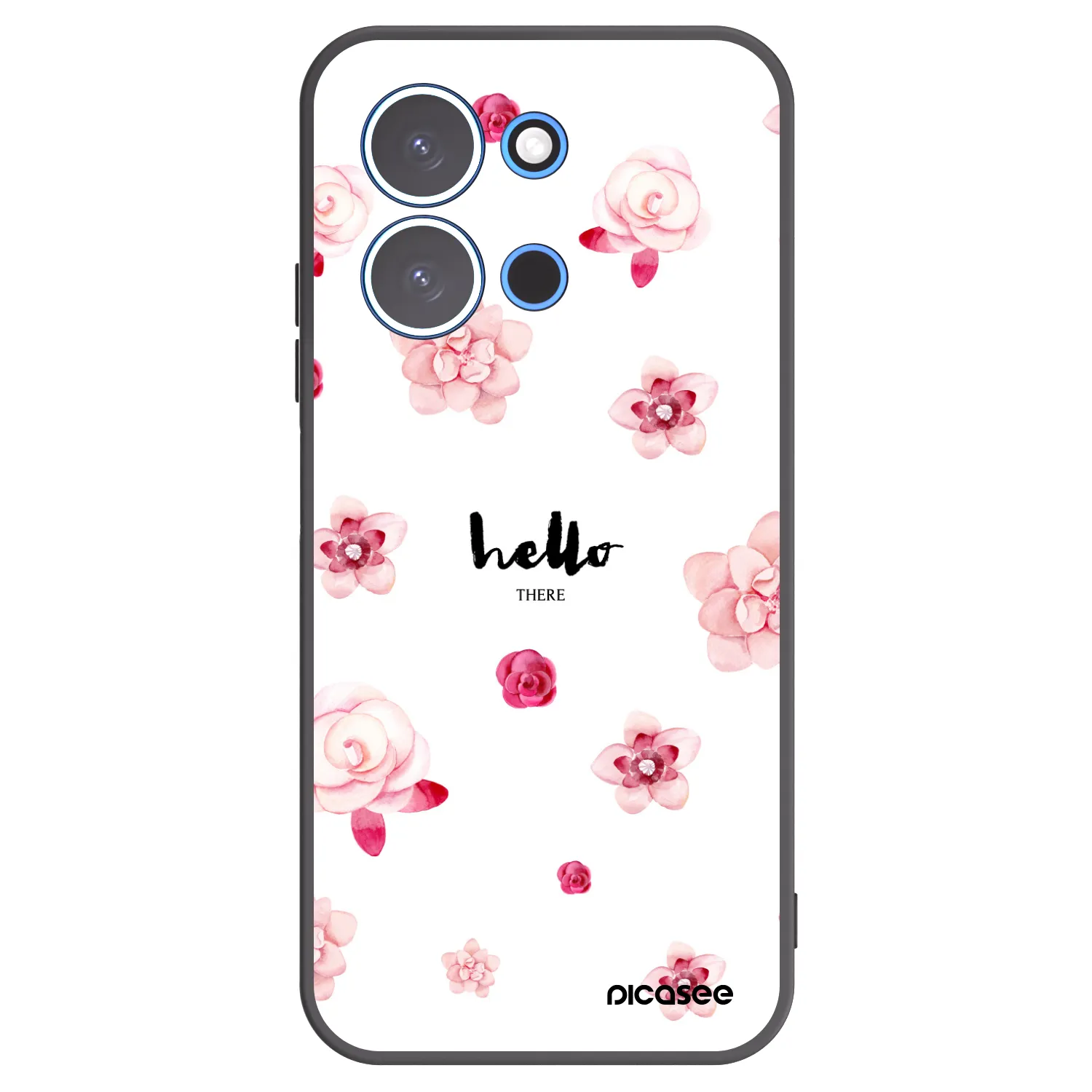 Picasee silikonowe czarne etui na Xiaomi Redmi 15C 4G - Hello there