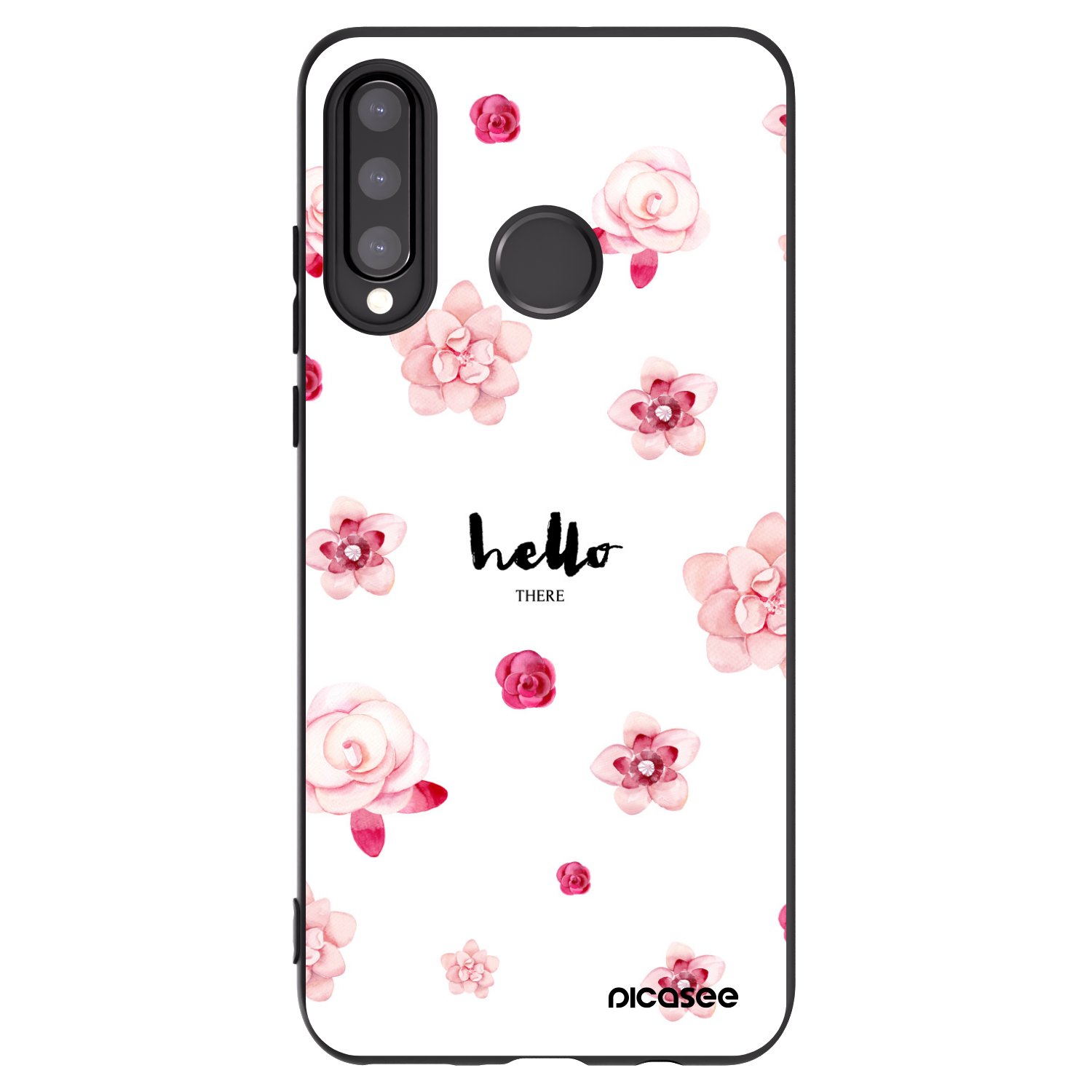 Picasee silikonowe czarne etui na Huawei P30 Lite - Hello there