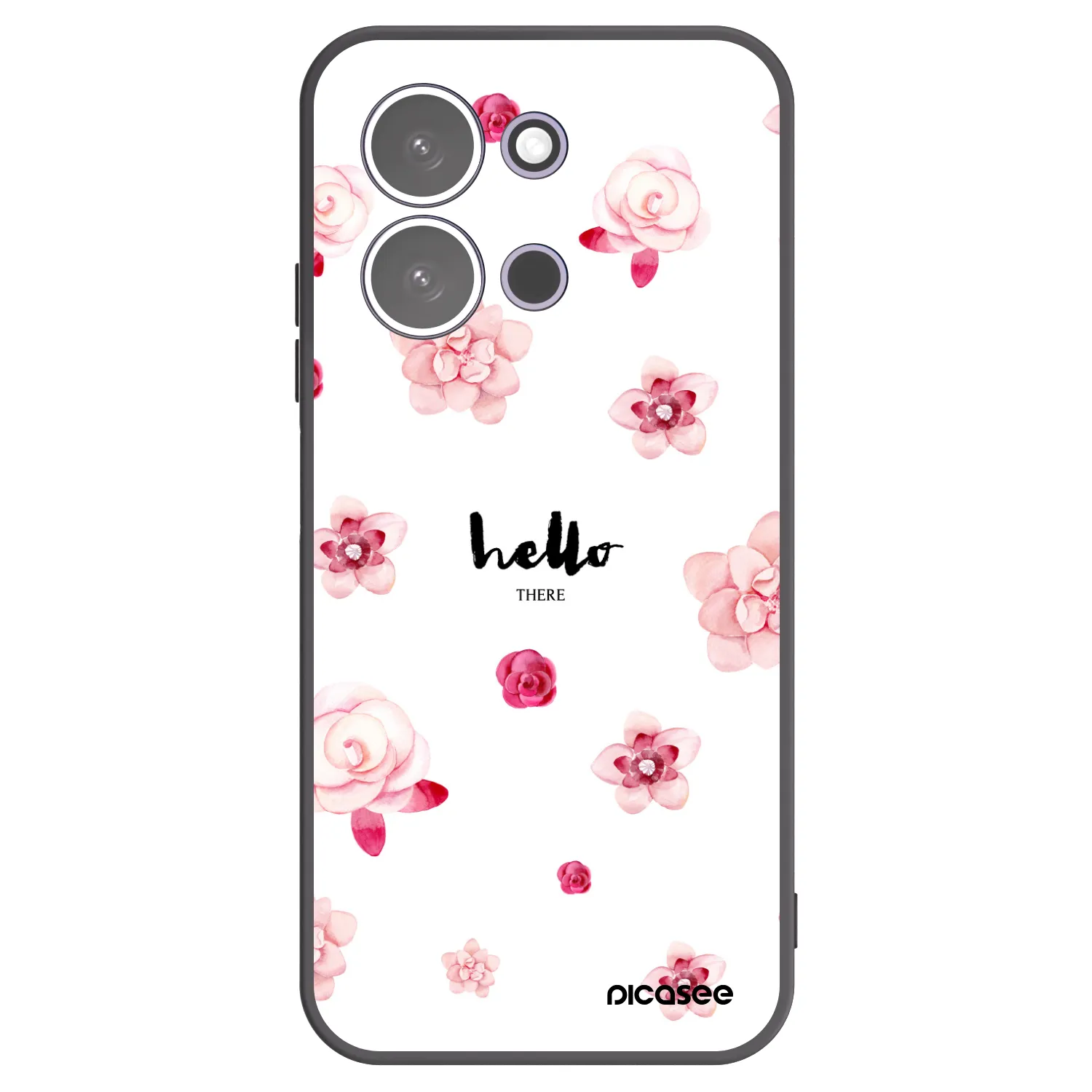 Picasee silikonowe czarne etui na Xiaomi Redmi 15C 5G - Hello there