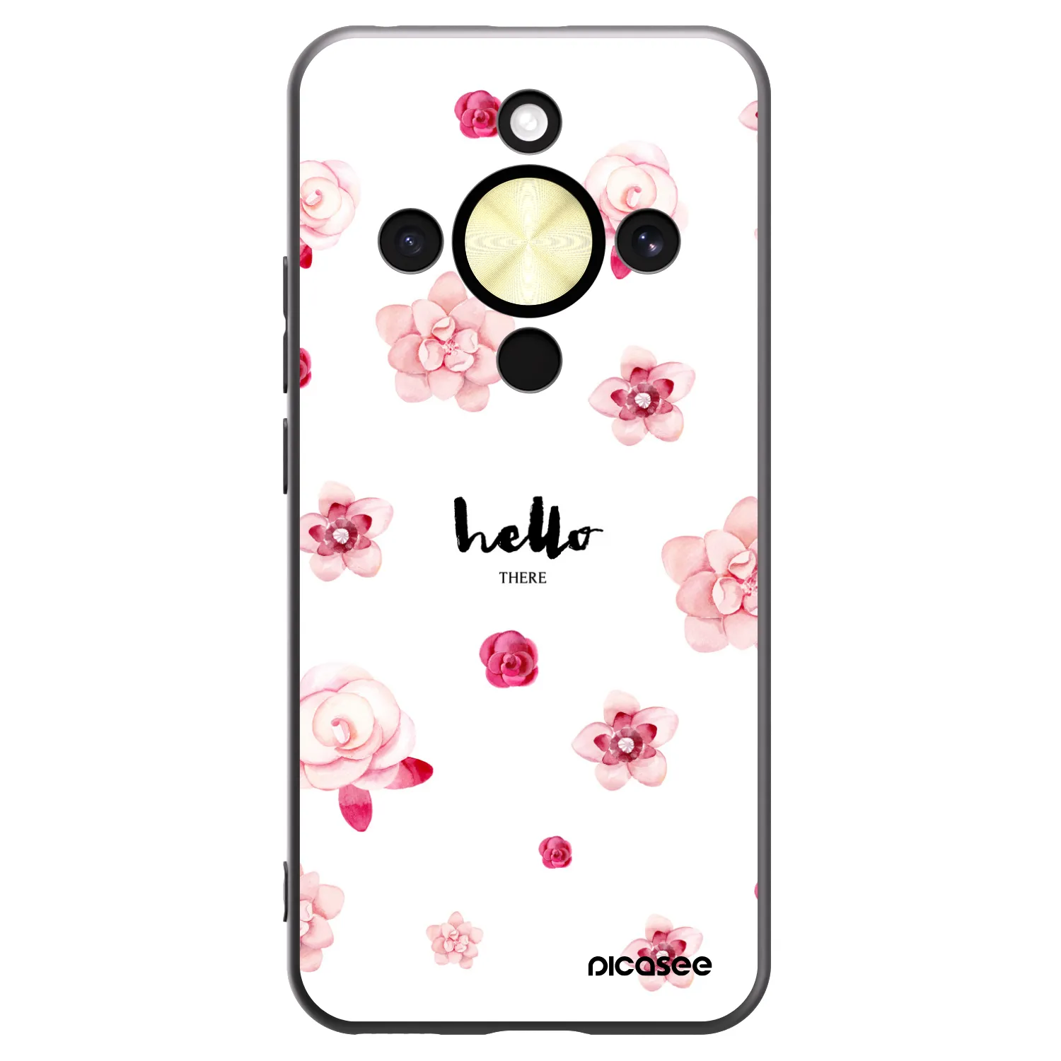 Picasee silikonowe czarne etui na Honor Magic8 Lite 5G - Hello there