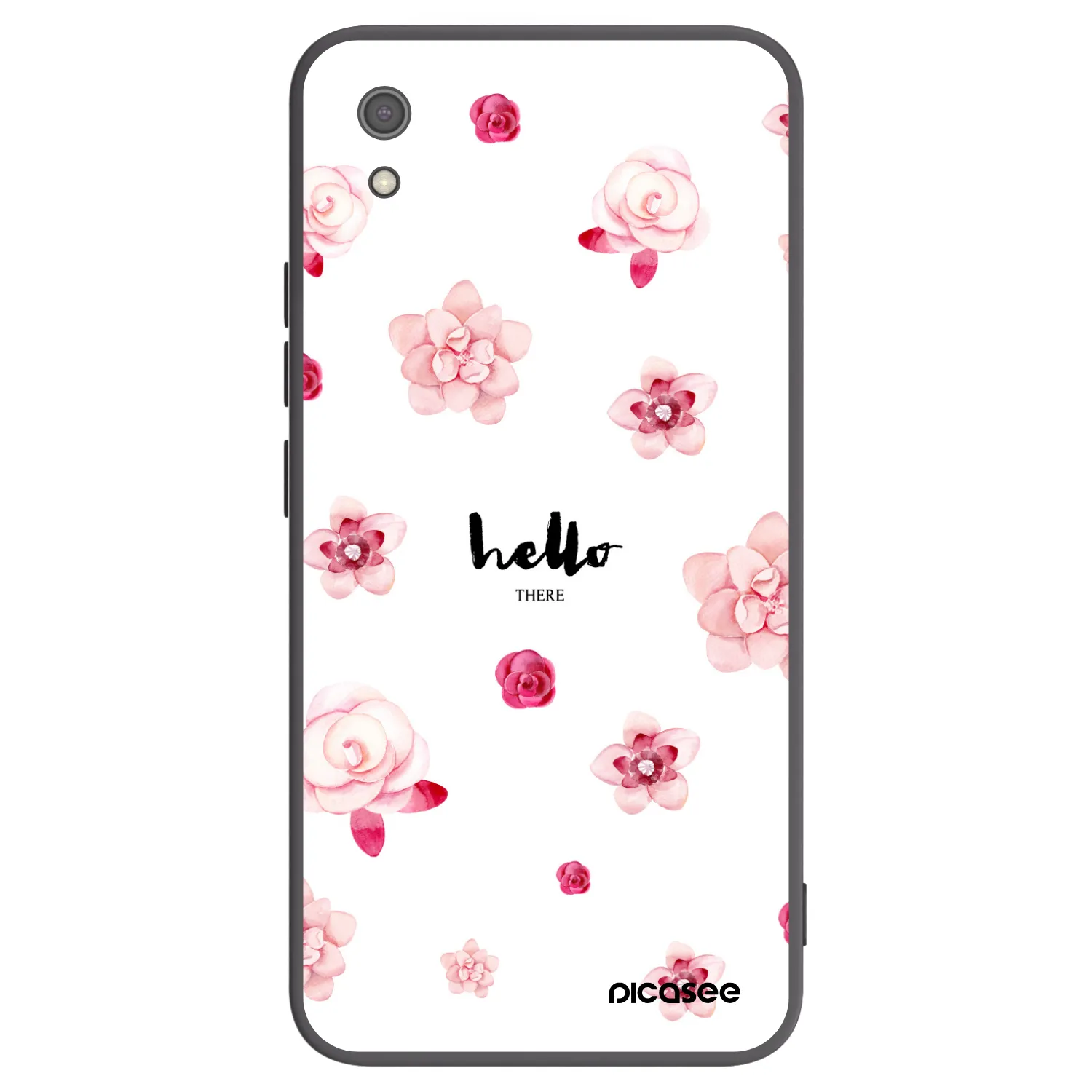 Picasee silikonowe czarne etui na Xiaomi Redmi 7A - Hello there