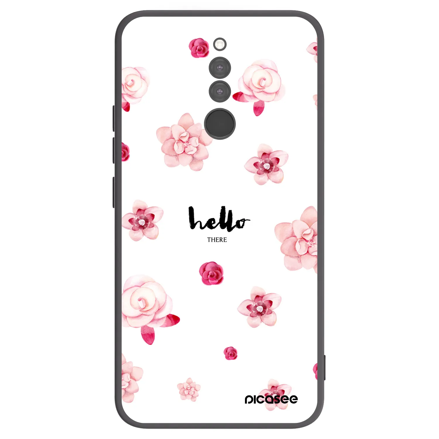 Picasee silikonowe czarne etui na Xiaomi Redmi 8 - Hello there