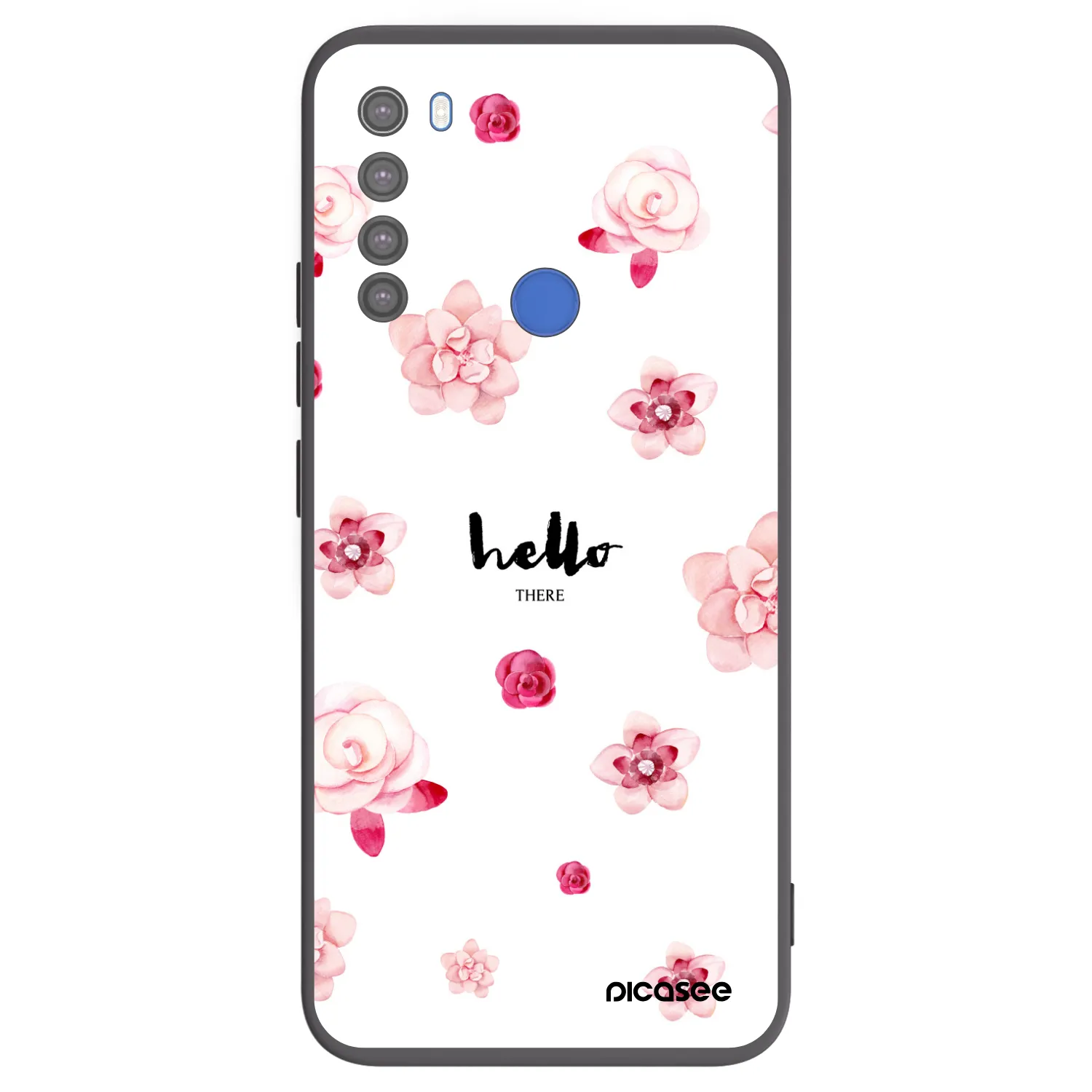 Picasee silikonowe czarne etui na Xiaomi Redmi Note 8T - Hello there