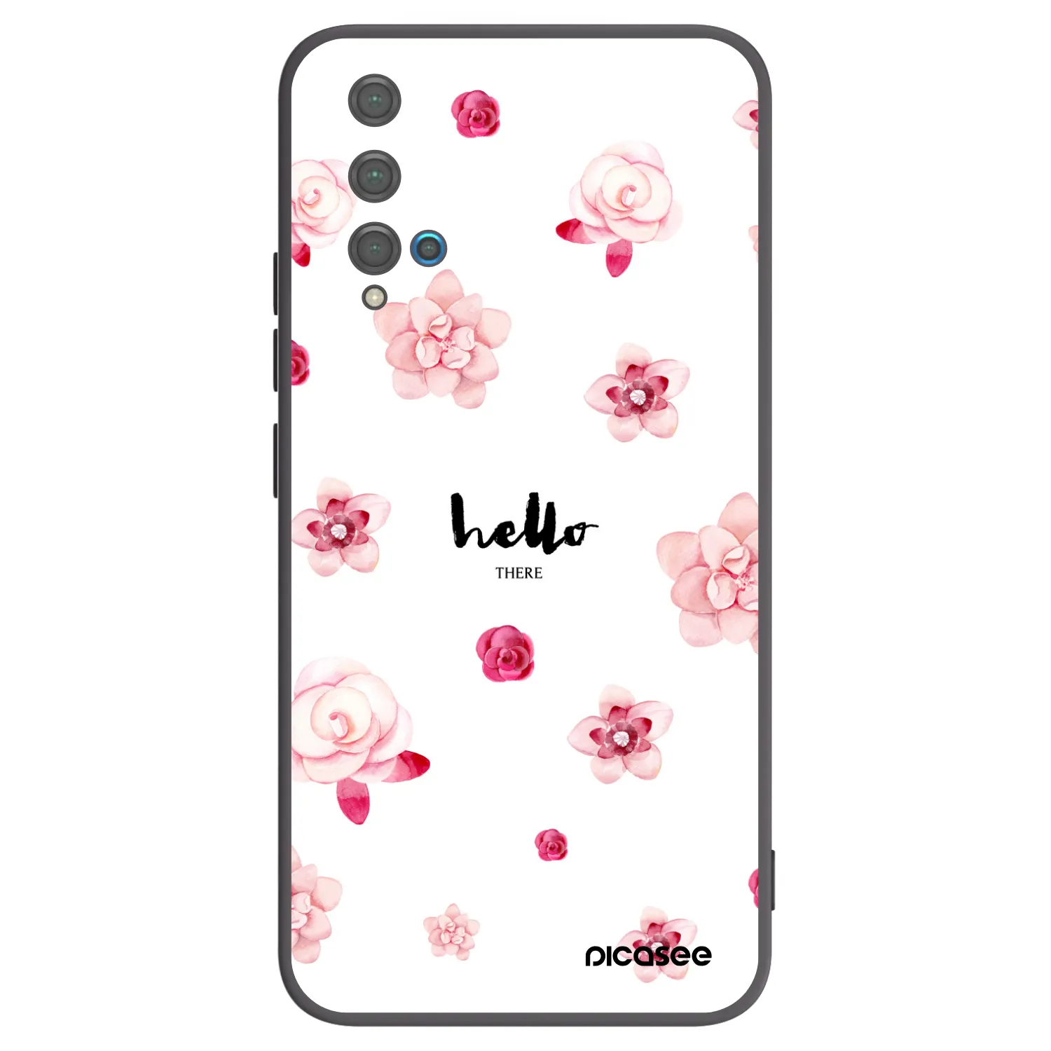 Picasee silikonowe czarne etui na Huawei Nova 5T - Hello there