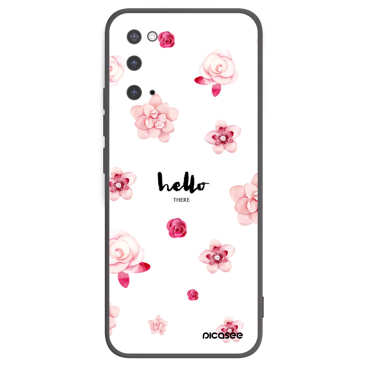 Picasee silikonowe czarne etui na Samsung Galaxy S20 G980F - Hello there
