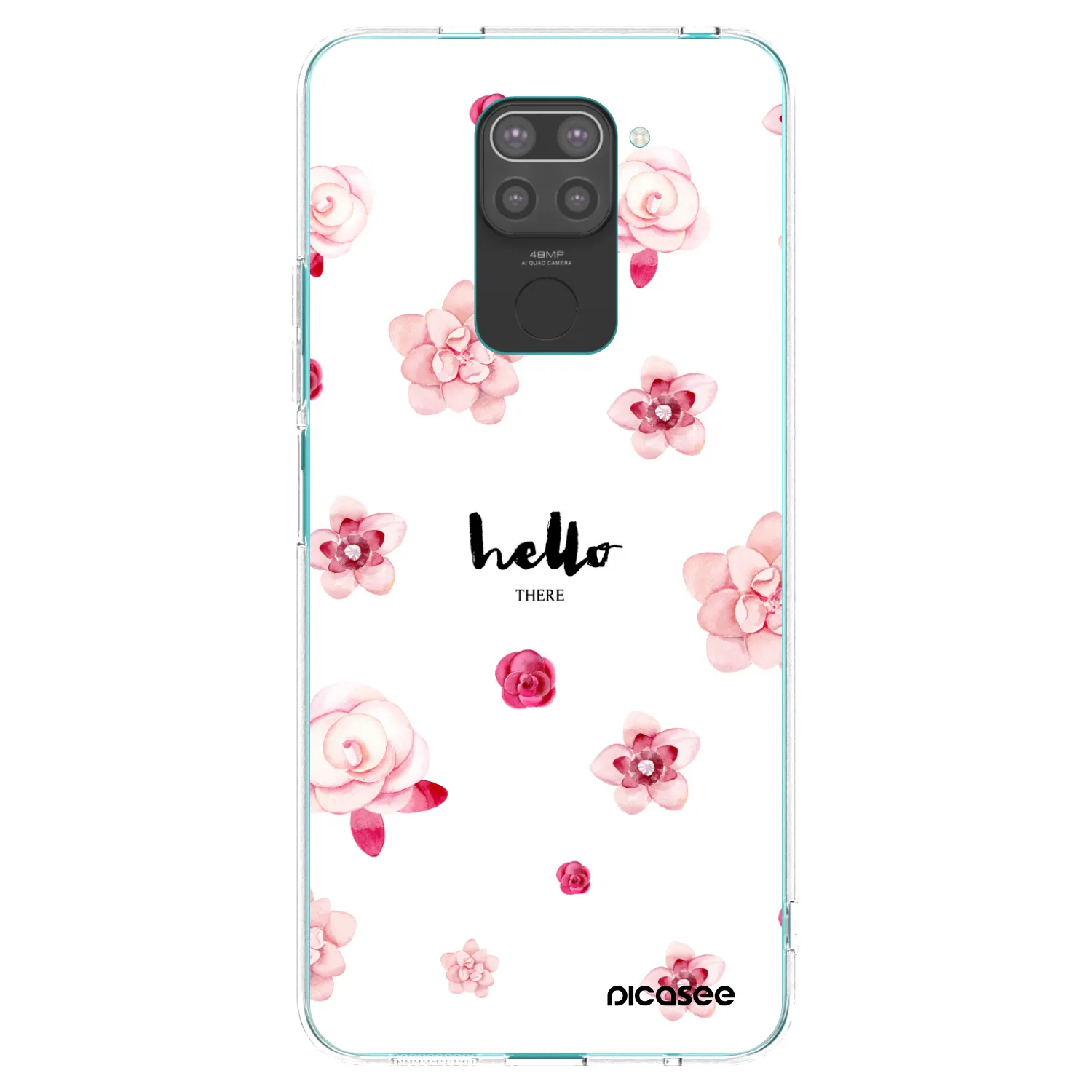 Picasee silikonowe czarne etui na Xiaomi Redmi Note 9 - Hello there