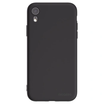 Picasee silikonowe czarne etui na Apple iPhone XR - Clear