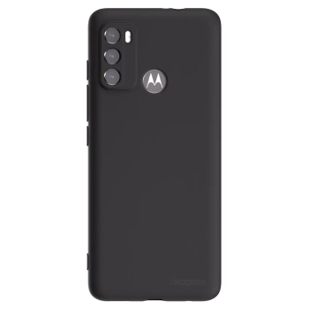 Picasee silikonowe czarne etui na Motorola Moto G60 - Clear