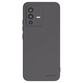 Picasee silikonowe czarne etui na Vivo V23 5G - Clear