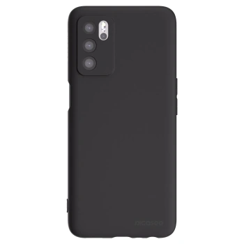 Picasee silikonowe czarne etui na OPPO A16s - Clear