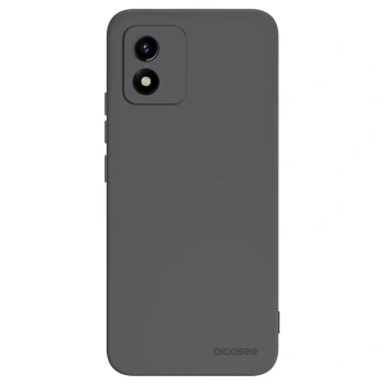 Picasee silikonowe czarne etui na Vivo Y01 - Clear