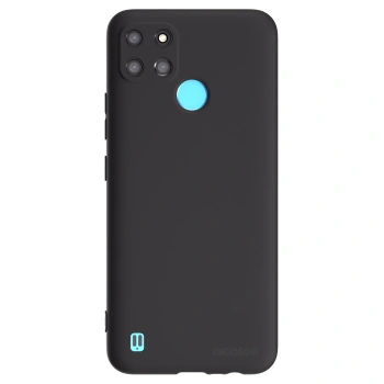 Picasee silikonowe czarne etui na Realme C21Y - Clear