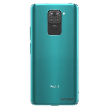 Picasee silikonowe czarne etui na Xiaomi Redmi Note 9 - Clear