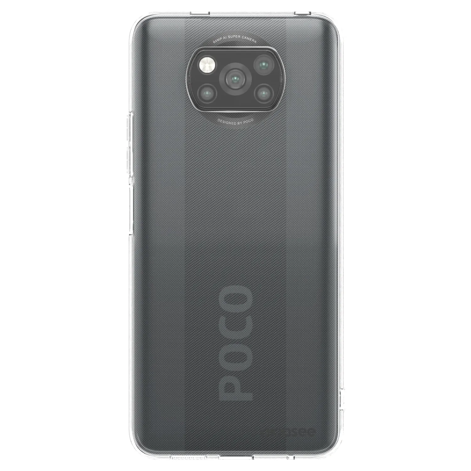 Picasee silikonowe czarne etui na Xiaomi Poco X3 - Clear
