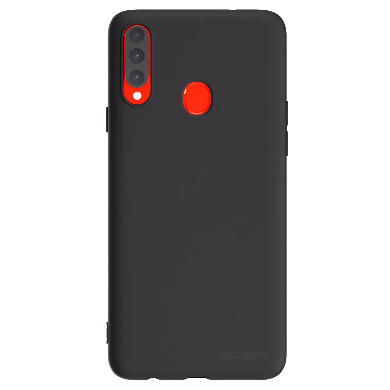 Picasee silikonowe czarne etui na Samsung Galaxy A20s - Clear