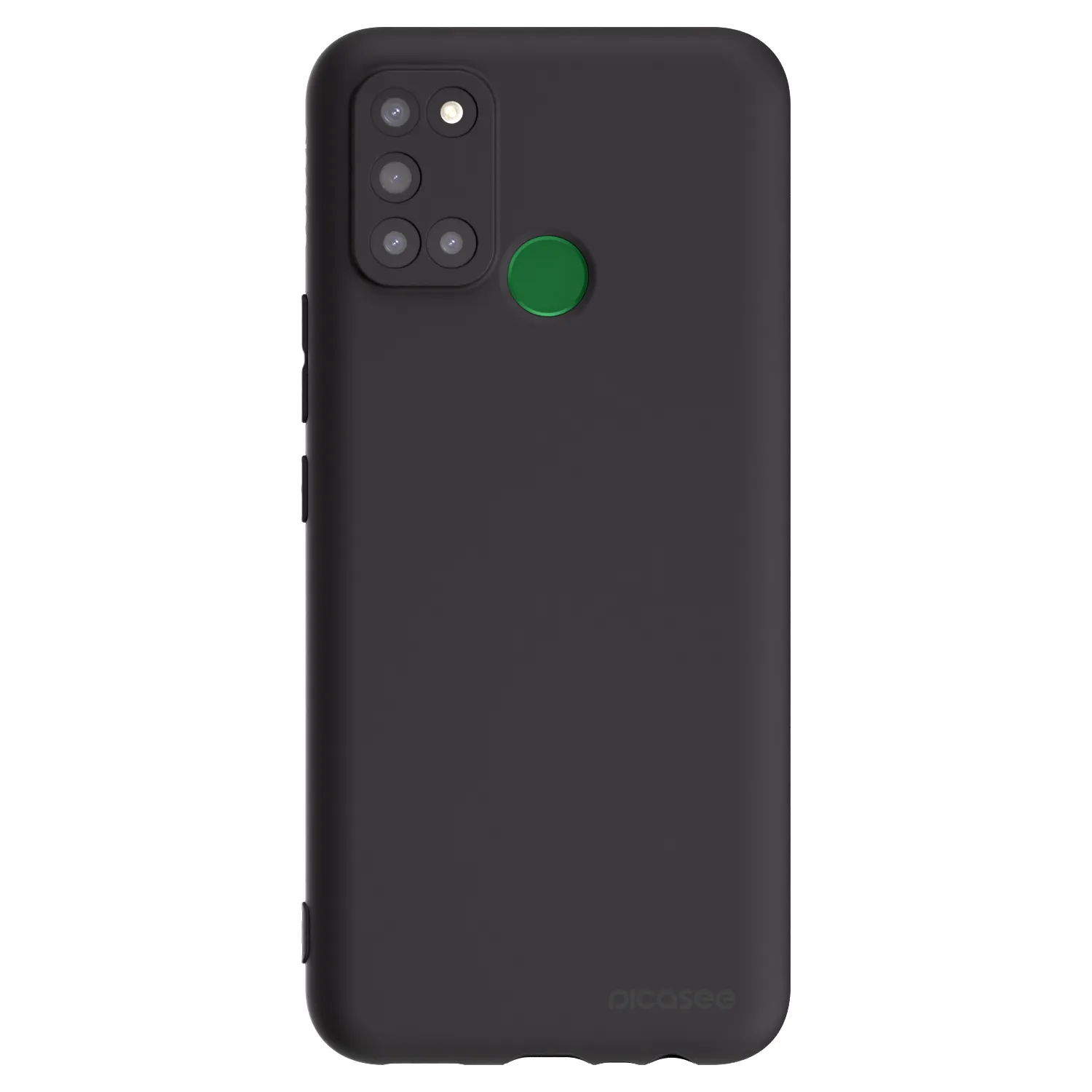 Picasee silikonowe czarne etui na Realme 7i - Clear