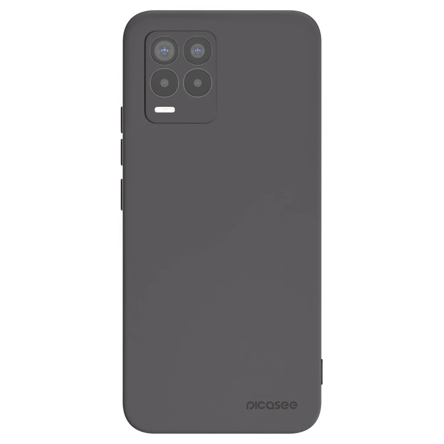 Picasee silikonowe czarne etui na Realme 8 Pro - Clear