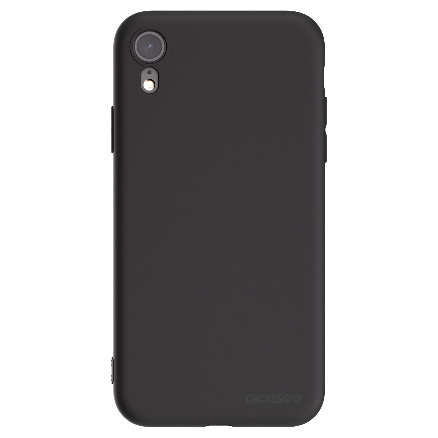 Picasee silikonowe czarne etui na Apple iPhone XR - Clear