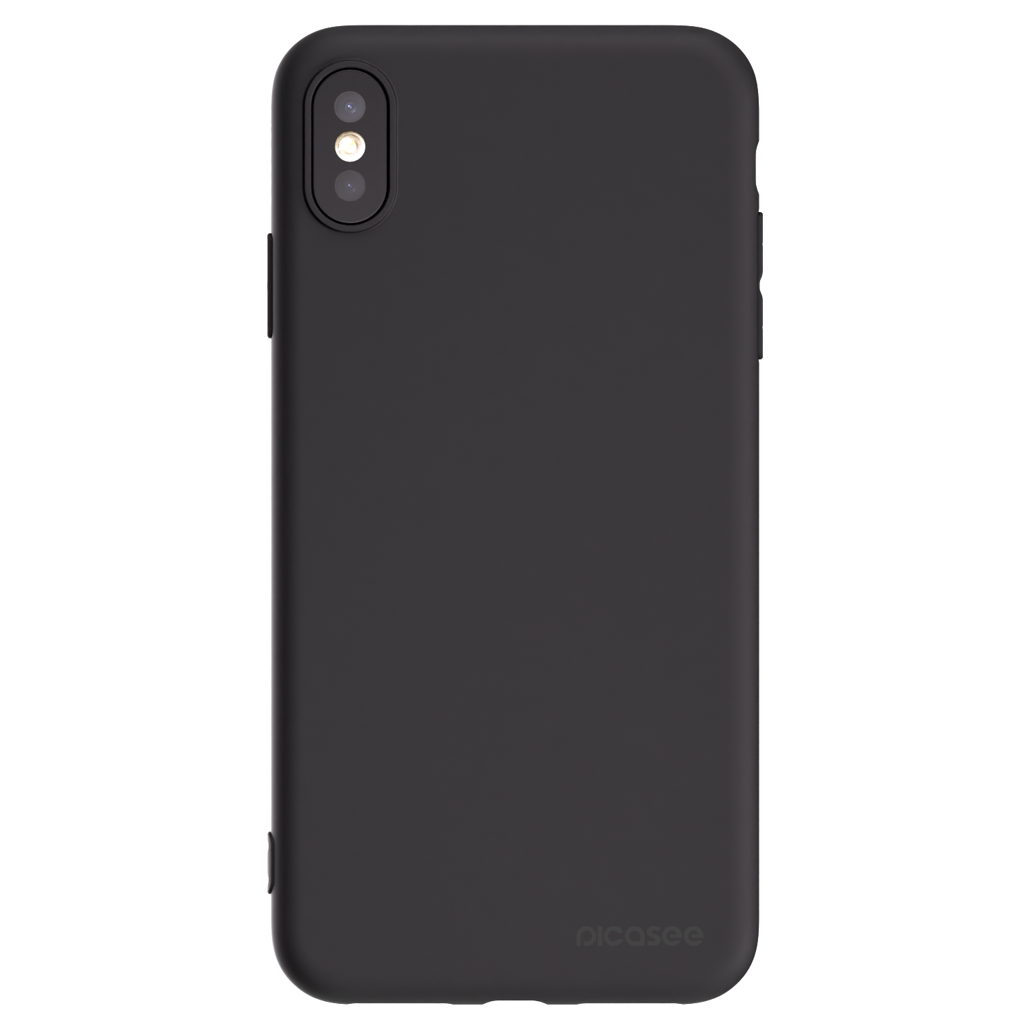 Picasee silikonowe czarne etui na Apple iPhone XS Max - Clear
