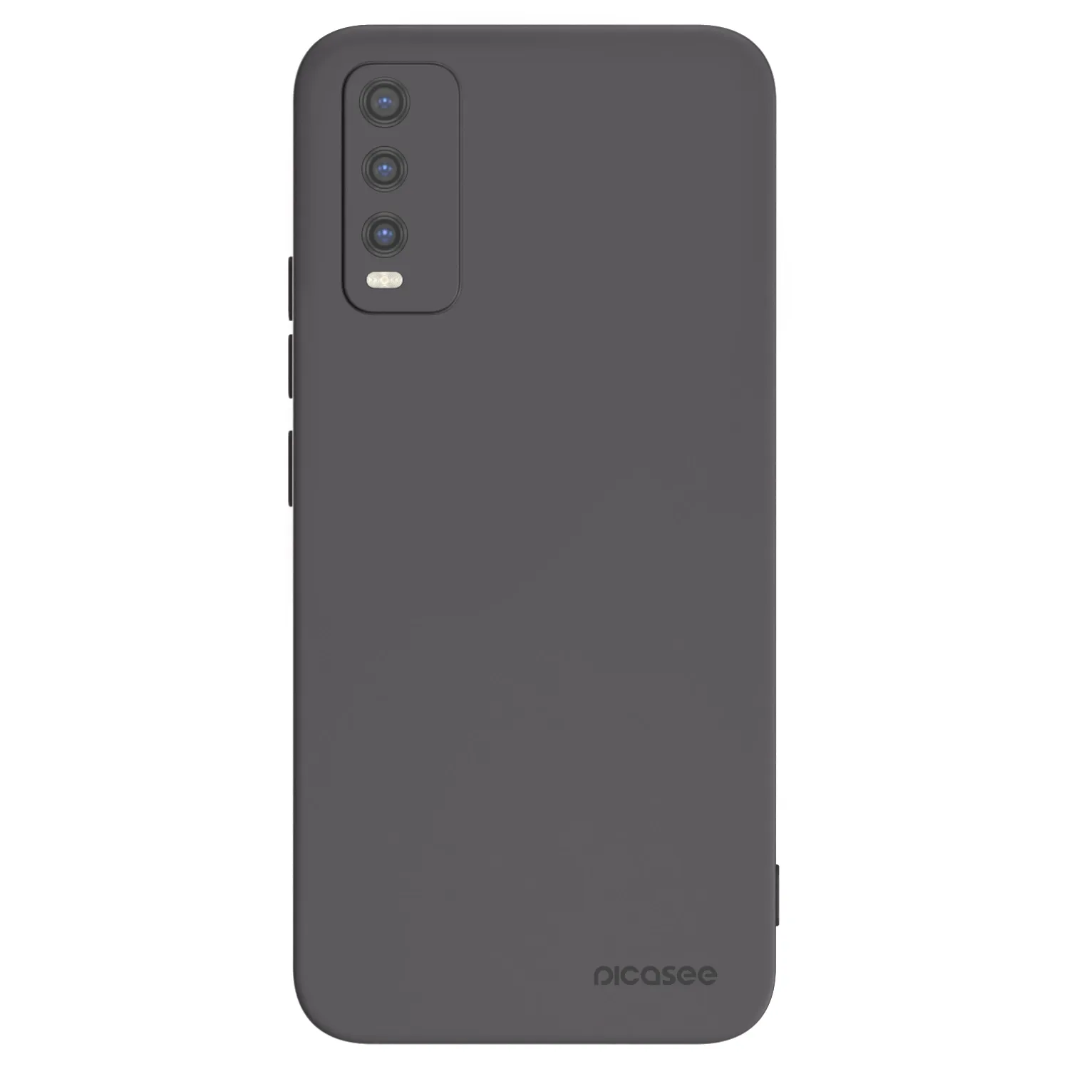 Picasee silikonowe czarne etui na Vivo Y20s - Clear