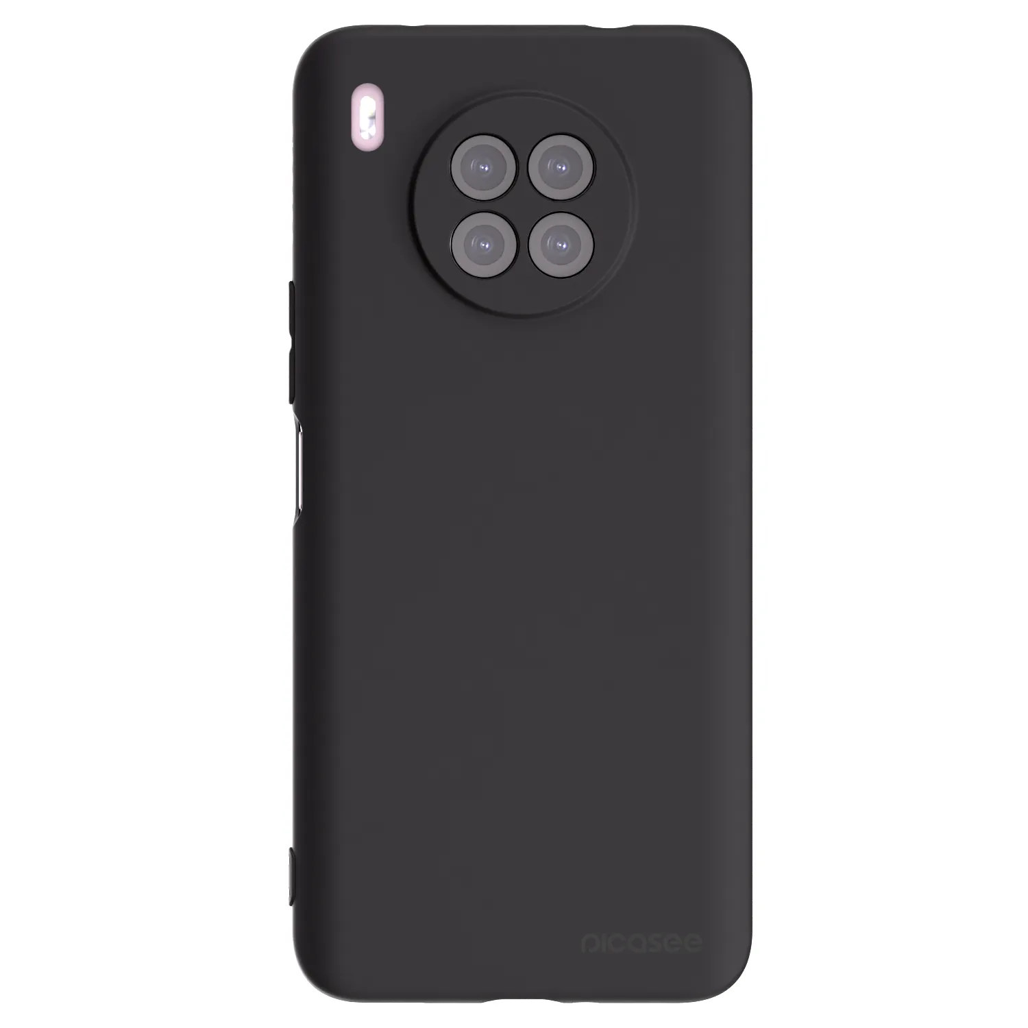 Picasee silikonowe czarne etui na Huawei Nova 8i - Clear