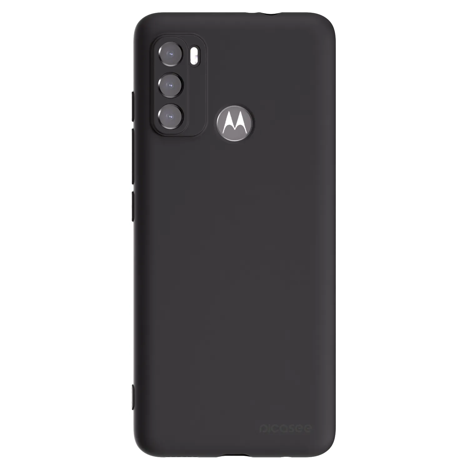 Picasee silikonowe czarne etui na Motorola Moto G60 - Clear