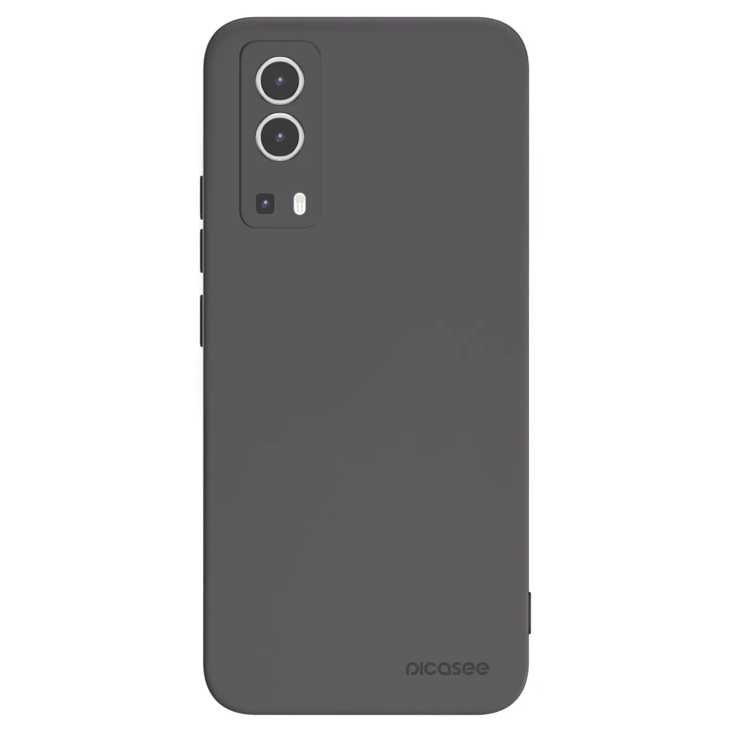 Picasee silikonowe czarne etui na Vivo Y72 5G - Clear