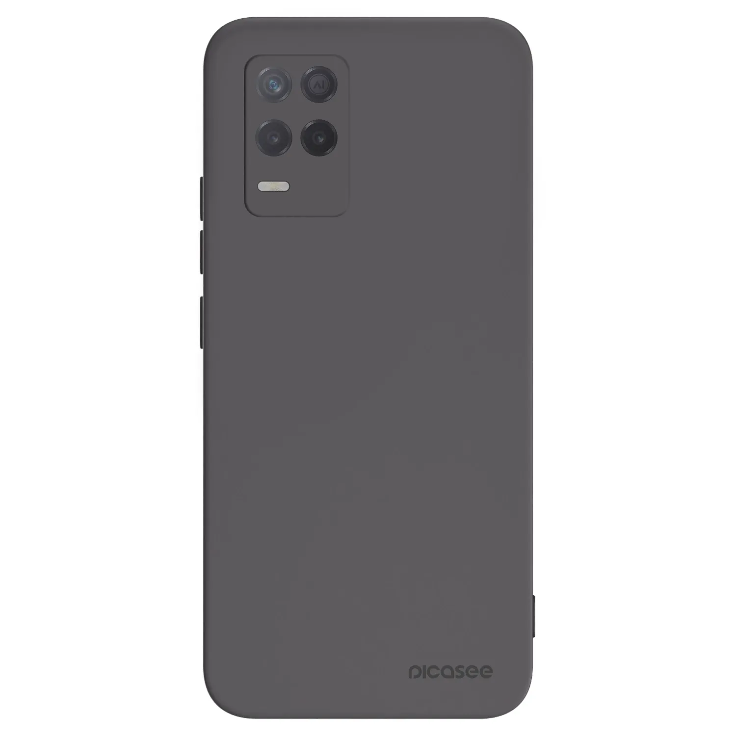 Picasee silikonowe czarne etui na Realme 8 5G - Clear