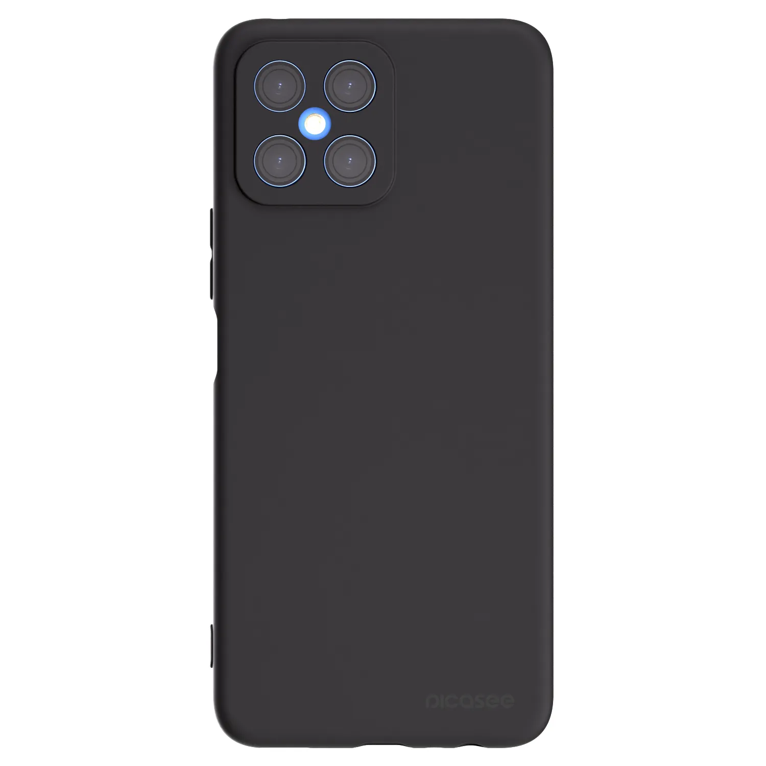 Picasee silikonowe czarne etui na Honor X8 4G - Clear