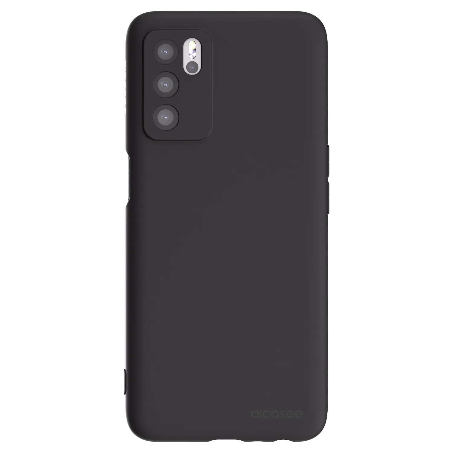 Picasee silikonowe czarne etui na OPPO A16s - Clear