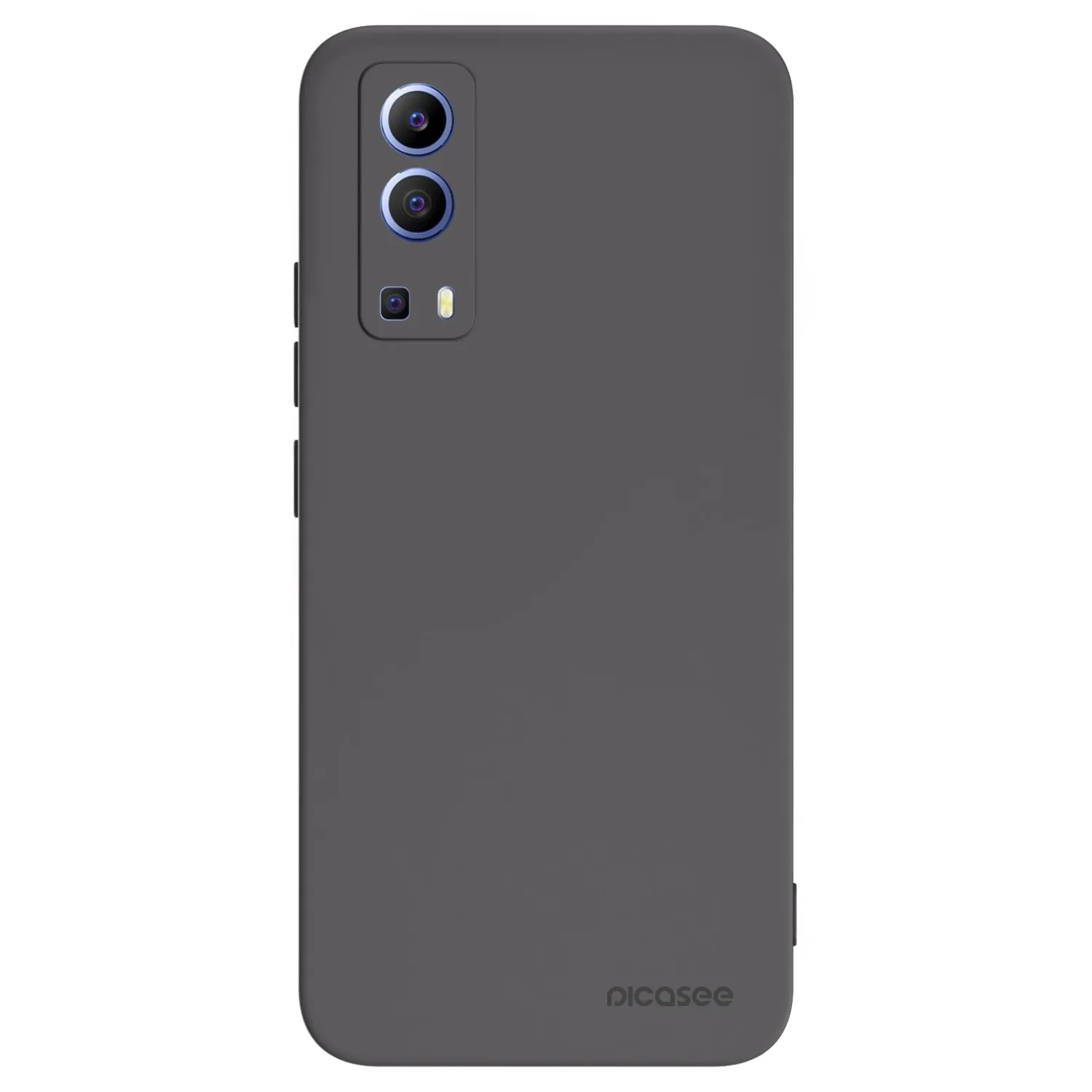 Picasee silikonowe czarne etui na Vivo Y52 5G - Clear