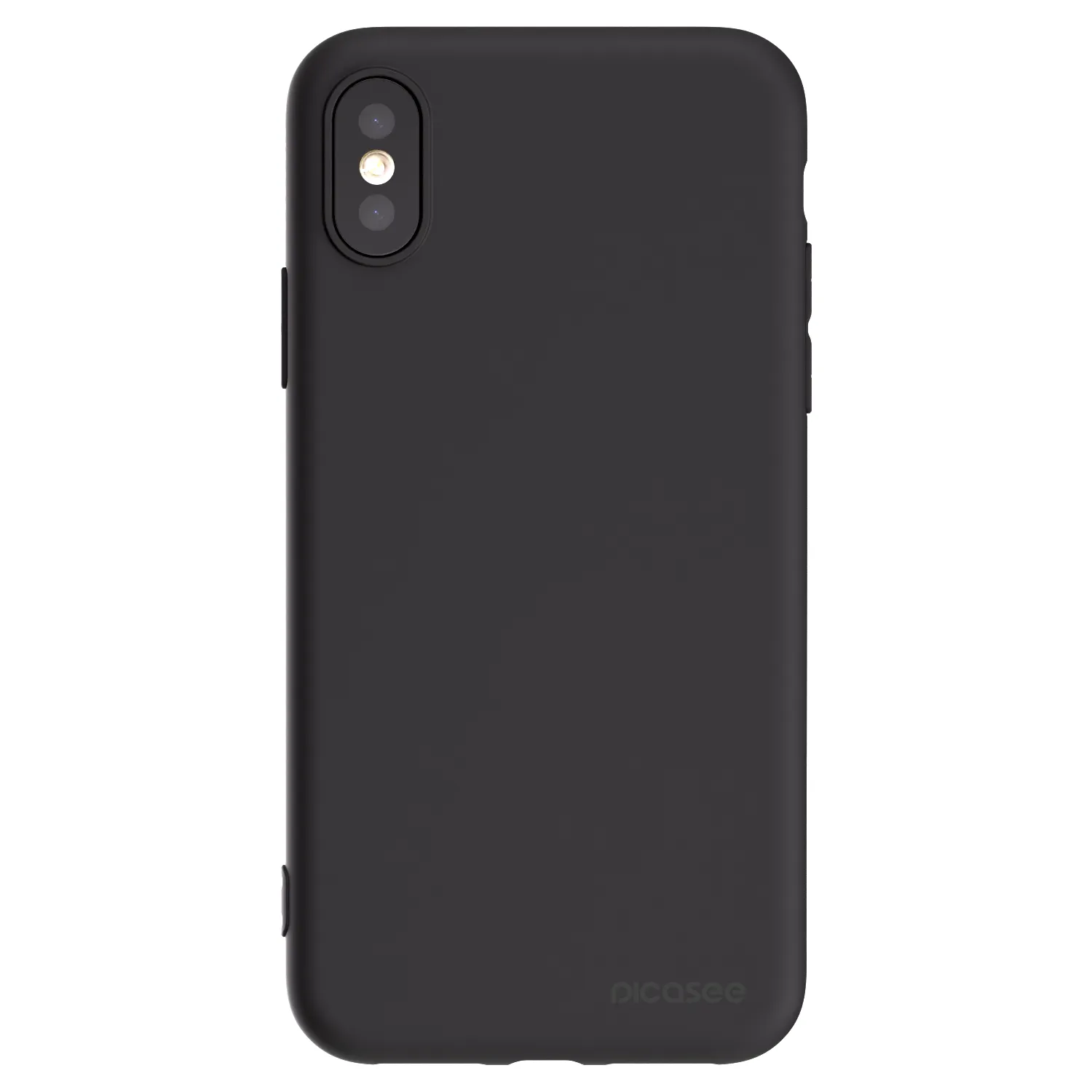 Picasee silikonowe czarne etui na Apple iPhone X/XS - Clear