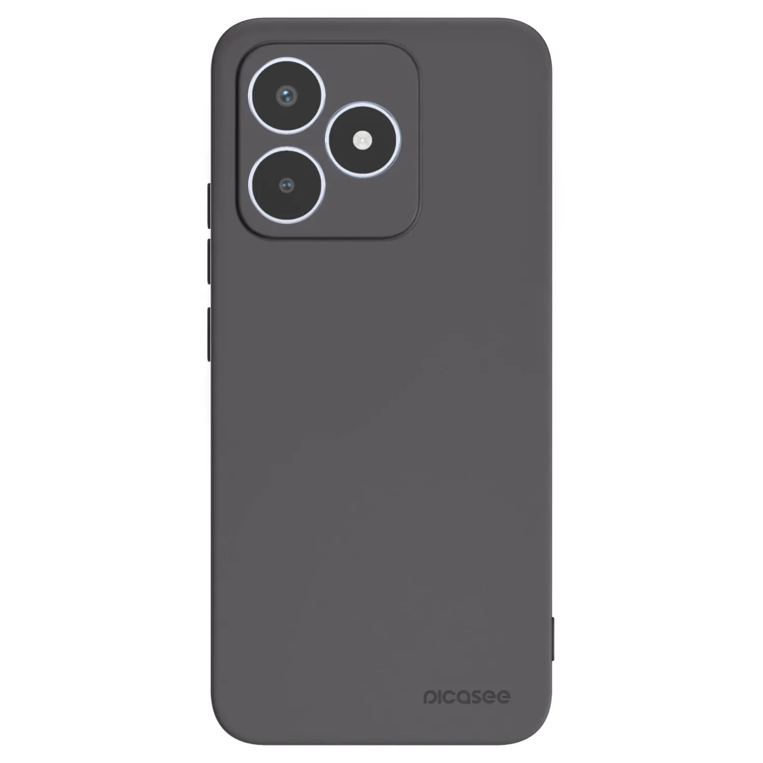 Picasee silikonowe czarne etui na Realme C53 - Clear