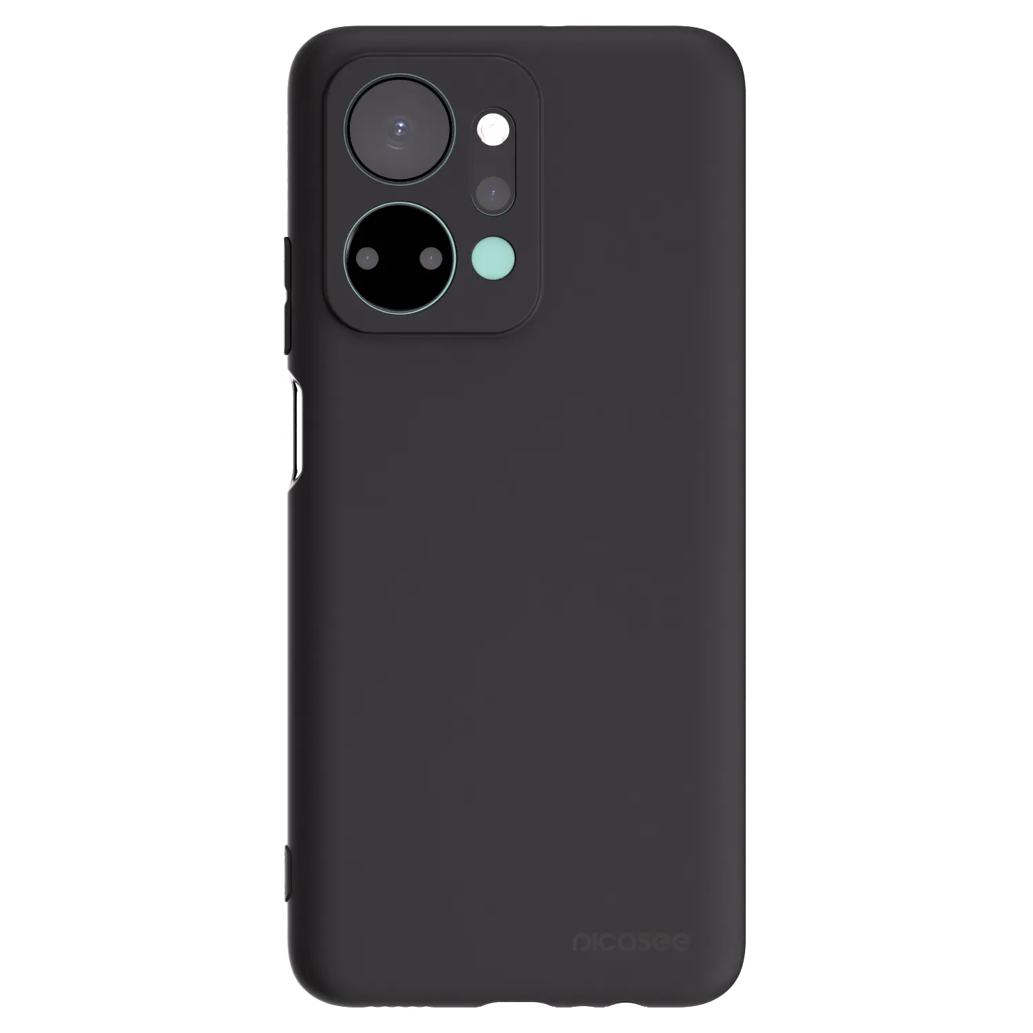 Picasee silikonowe czarne etui na Honor X7a - Clear