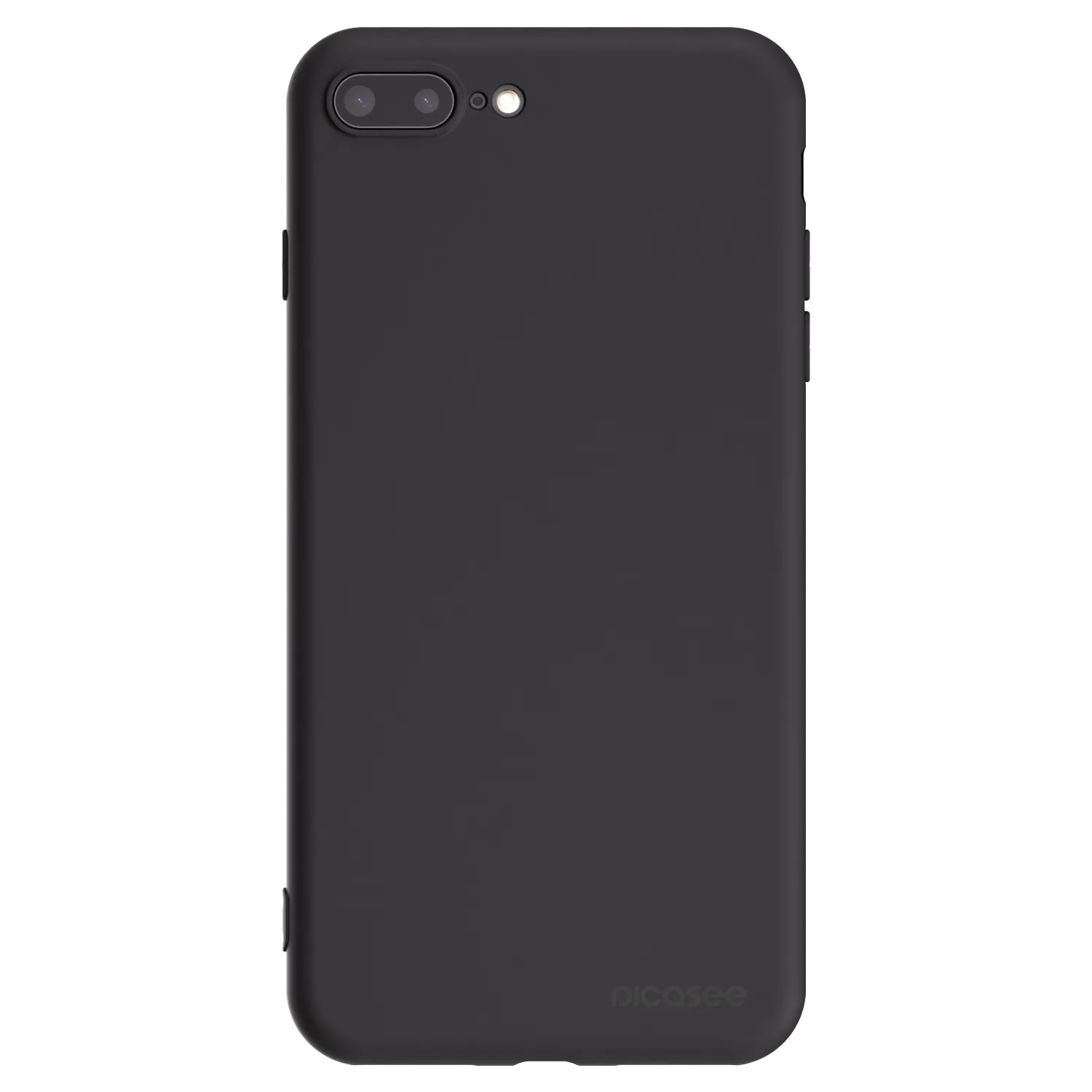 Picasee silikonowe czarne etui na Apple iPhone 8 Plus - Clear