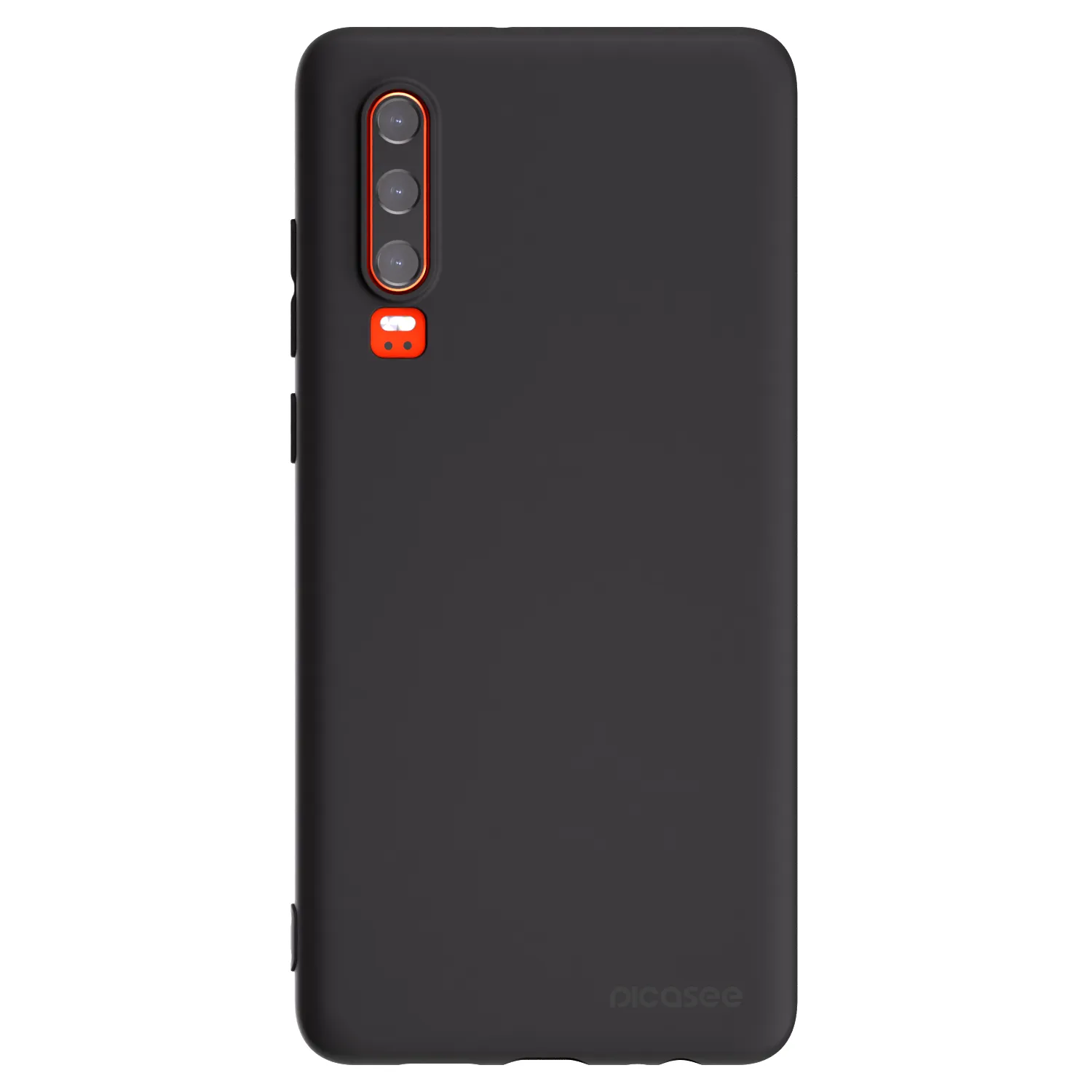 Picasee silikonowe czarne etui na Huawei P30 - Clear