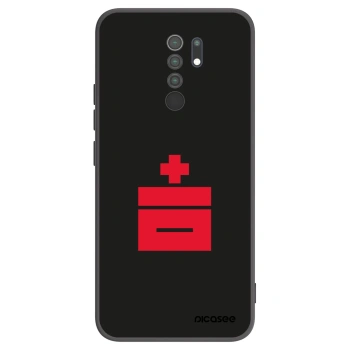 Picasee silikonowe czarne etui na Xiaomi Redmi 9 - Le Plastenciaga