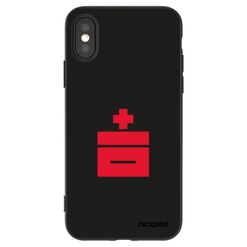 Picasee silikonowe czarne etui na Apple iPhone X/XS - Le Plastenciaga