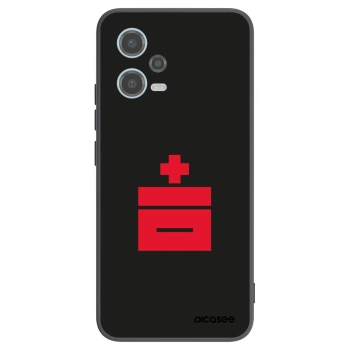 Picasee silikonowe czarne etui na Xiaomi Redmi Note 12 5G - Le Plastenciaga