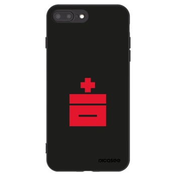 Picasee silikonowe czarne etui na Apple iPhone 8 Plus - Le Plastenciaga